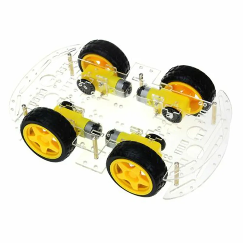 Kit Sasis Mobil Robot Pintar 4WD OEM/ODM dengan Enkoder Kecepatan Kit Mobil Rc