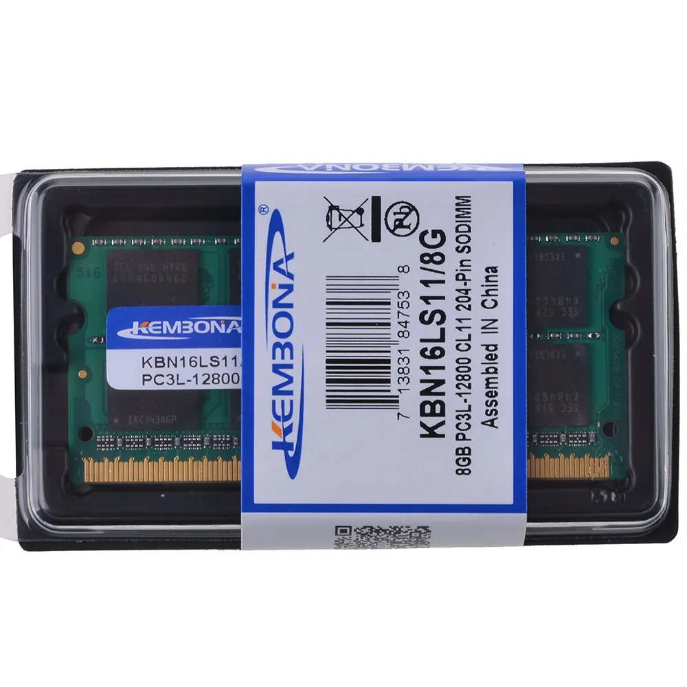 真新しいラップトップddr38gb ram 1.35v PC3L-12800 1600 mhz204ピンsodimmメモリddr38gbラップトップ1600 SODIMMメモリramスティック