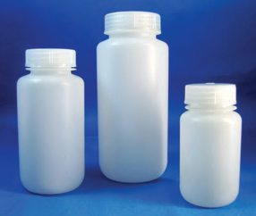 Bouteille de laboratoire ronde en plastique HDPE ambré à large ouverture de 500 ml avec bouchon à vis en PP - Product Image 4