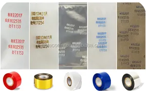 Stamping Foil Colorful Hot Coding Foil 35mm 120m Date Stamping Foil Ribbon