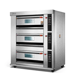 Reliable manufacturer of baking equipment offers electric pizza oven capacity two decks four trays ideal for pizza cakes