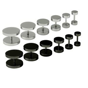 Piercing para la oreja para hombre y mujer, acero inoxidable, básico, Punk, Barbell