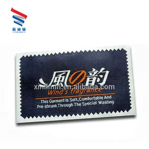 Personalizzato privato logo di alta qualità 100% poliestere indumento taglio laser tessuto marchio di abbigliamento