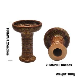 China Factory Wholesale Hookah Ceramic Head Clay Hookah Bowl Ceramic Hookah Bowl for Shisha Nargila Hooka <strong>Sheesha</strong> - Product Image 4