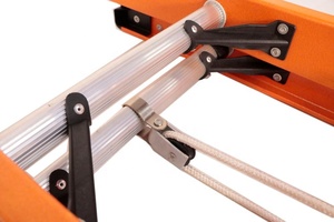 Scala Telescopica in Vetroresina FRP con 2x7 Gradini, Doppi Ganci, Capacità di Carico 150kg per Uso Elettrico - Product Image 4