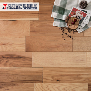 Mano nogal raspado alambre cepillado cocina sólidos pisos de madera - Product Image 1