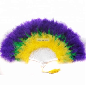 Mardi gras <span class=keywords><strong>Plume</strong></span> décoratif Ventilateur de Main pour <span class=keywords><strong>la</strong></span> danse - Product Image 1