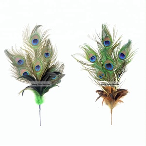 Christmas decorative peacock feathers Pics floral Sprays for weddings, centerpieces, and more - Product Image 4