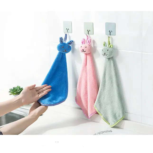 Thiết Kế Mới Coral Velvet Microfibre Làm Sạch Crochet Bếp Cleaner Khăn