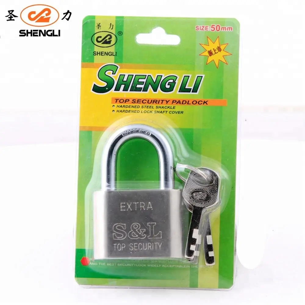 tri-circle factory High quality round corner chrome plated cheap iron bulk padlock