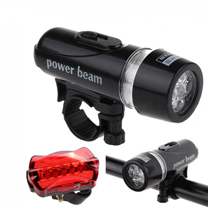 Chất Lượng Cao 5 Led Xe Đạp Front Head Light + Tail Light Set Không Thấm Nước Road MTB Xe Đạp Leo Núi Đèn Phía Sau Xe Đạp Đèn Pin - Product Image 2