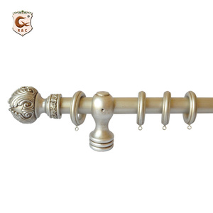Tringles à rideaux en bois or Antique de luxe pour décoration de fenêtre, prix d'usine - Product Image 4