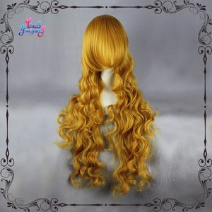80 cm haute qualité cornaline lilith d'or cosplay perruques - Product Image 2