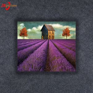 Fleurs Mer <span class=keywords><strong>Paysage</strong></span> Mur Art Giclée Illustration Photos Peintures sur Toile pour La Maison Bureau - Product Image 2