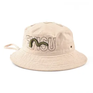 Custom Classic Outdoor Summer New Style Bucket Summer Hat Embroidery Bucket Hat With String