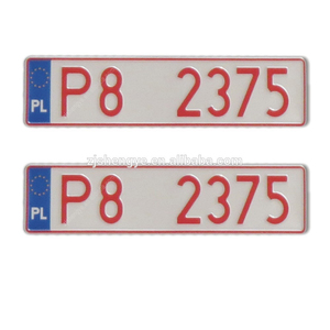 Aluminio de alta calidad Souvenir país bandera personalidad Diseño del <span class=keywords><strong>coche</strong></span> placa de matrícula - Product Image 1