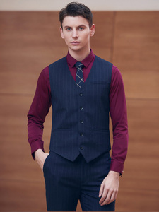 <span class=keywords><strong>Costume</strong></span> formel pour homme, <span class=keywords><strong>costume</strong></span> d'affaires britannique sur mesure coréen, <span class=keywords><strong>costume</strong></span> trois pièces à simple boutonnage, <span class=keywords><strong>costume</strong></span> <span class=keywords><strong>bleu</strong></span> à rayures pour homme - Product Image 6
