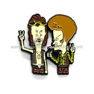 Personalizado <span class=keywords><strong>hippie</strong></span> metal esmalte suave de dibujos animados insignias - Product Image 1