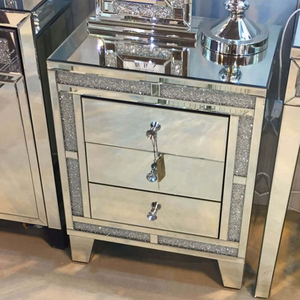 <span class=keywords><strong>Table</strong></span> <span class=keywords><strong>d</strong></span>'angle de canapé en verre miroir, diamant en écrasé, <span class=keywords><strong>avec</strong></span> tiroirs, vente en gros, 50 pièces - Product Image 2