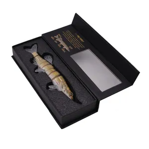 Логотип на заказ, Черная бумажная упаковочная коробка с магнитной застежкой, Подарочная коробка с окошком, картонная коробка в форме книги с поролоновой вставкой