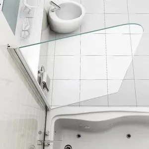 Rahmenlose Badezimmer dusch tür, billige Faltglas türen Badewanne Dusch wand