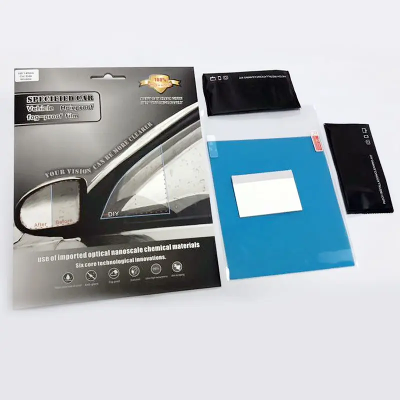 Super Rainproof Anti Glare Clear PET Screen Protector Anti Fog Reflective Film For Car Mirror Window