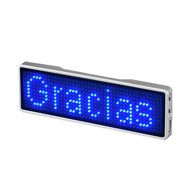 프로그래밍 가능한 스크롤 S1144 파란색 LED 이름 배지 LED 이름 태그 LED 표지판