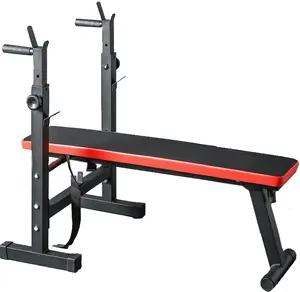ZYFIT Foldable Weight <strong>Bench</strong> Multi-Station Flat Gym <strong>Workout</strong> <strong>Bench</strong> with Barbell Holder and Pull up Bars - Product Image 1