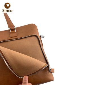 Bolso de negocios de cuero de vaca de alta calidad para hombre, bolsa de cuero para ordenador portátil - Product Image 3