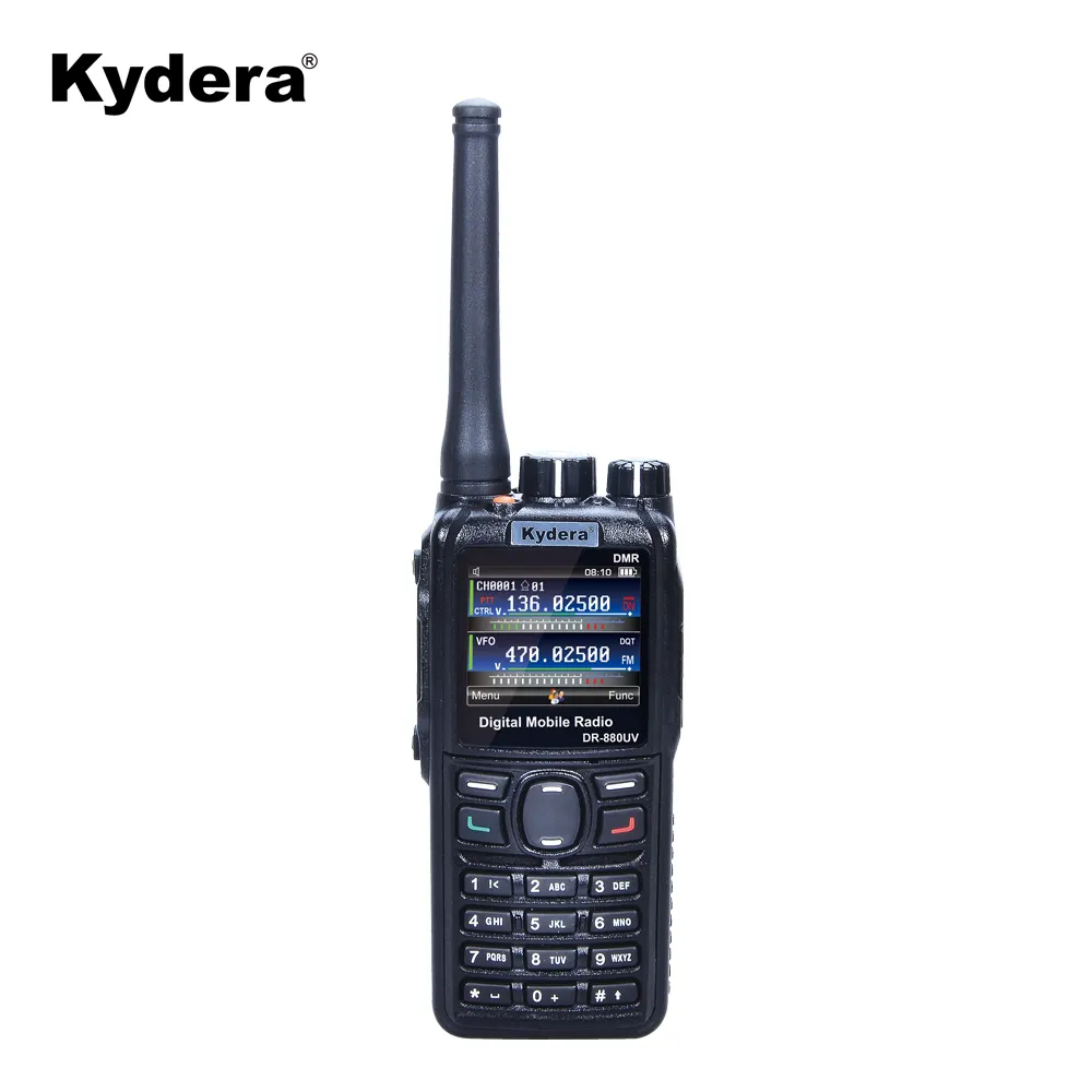 Transceptor de radio VHF UHF Kydera DR-880UV DMR amateur hf, handy talky con función de banda cruzada y Alias