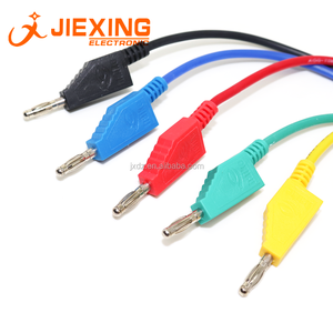 4mm chuối cắm với dây 1 m 1 mét cáp Nam đến Nam Nylon Stackable loại silicon dây - Product Image 1