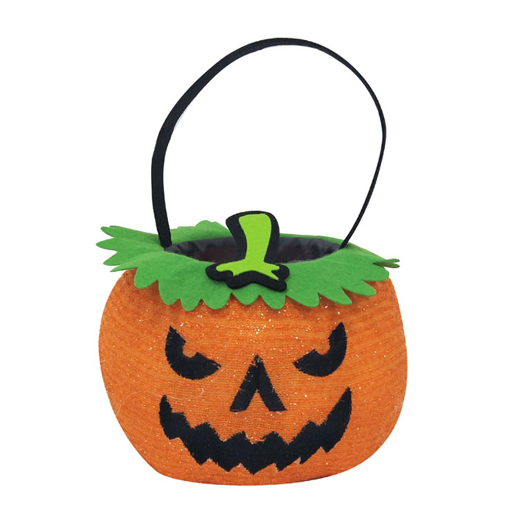 Лидер продаж, украшение для вечеринки, тыквенная форма, корзина, фетр, Хэллоуин, конфеты, ведро
