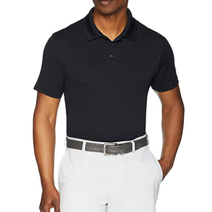 Negro liso de Color personalizado tres botones en <span class=keywords><strong>el</strong></span> cuello de corte Slim de piqué de algodón Golf Polo t camisa hombre - Product Image 1