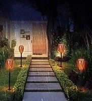 96 leds cobre linterna de jardín parpadeando solar al aire libre linterna bailando llama Luz - Product Image 2