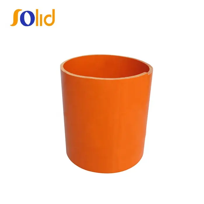 Farbiges orange farbenes PVC-Elektro rohr