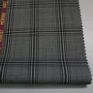 High quality fancy design wool material super 120's suiting fabric for ready to ship