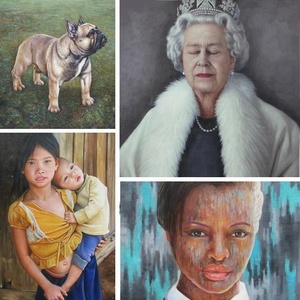 Qualité Peinture à L'huile de <span class=keywords><strong>Portrait</strong></span> De <span class=keywords><strong>Photo</strong></span> - Product Image 3