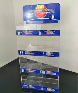 2025 thiết kế mới rõ ràng Acrylic điện thoại di động Phụ Kiện tường hiển thị với nhãn dán - Product Image 3