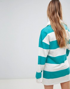 De la mujer 100% algodón de manga larga <span class=keywords><strong>vestido</strong></span> clásico de Polo de Rugby a <span class=keywords><strong>rayas</strong></span> camisa de Polo - Product Image 3