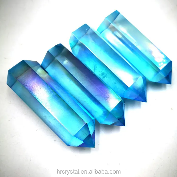 Tour de cristal Aura de guérison Ange bleu Aura Tour de cristal de quartz clair Point de cristal