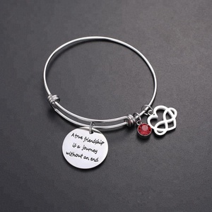 En gros En Acier Inoxydable Une Véritable Amitié Personnalisé Personnalisé Gravé Rond Charme Pendentif Bijoux Résultats 22mm - Product Image 5