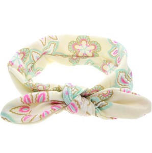 Bébé Bandeau Avec Fleur Imprimer Enfant Noués Tête Wrap <span class=keywords><strong>Bandana</strong></span> Head Wrap Pour Bébé Hairband Photo Prop - Product Image 3