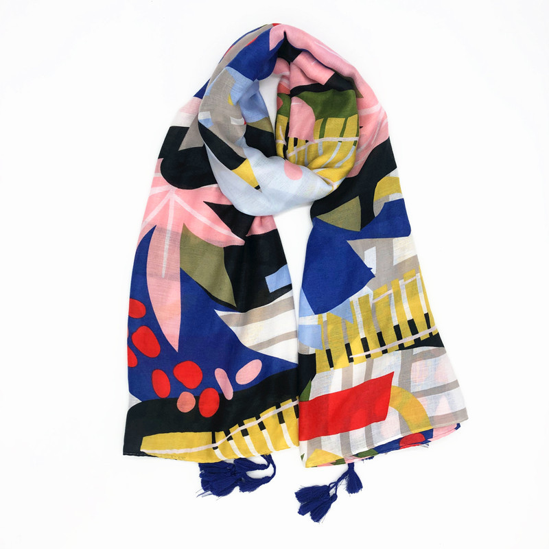 2019 весенне-летний женский шарф с принтом, шаль-грядка
