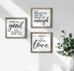 Rústico Granja Montaje en pared Madera Palabra Signo Panel Decoración Marco - Product Image 6