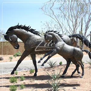 En plein air Jardin Grandeur nature En Bronze Coulé jument et son <span class=keywords><strong>poulain</strong></span> Cheval - Product Image 1
