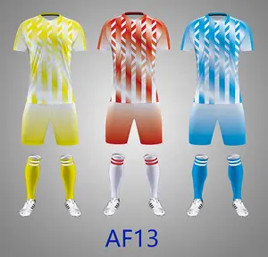 Sublimation Shirt und Shorts Maillot Fußball Fußball Trikot blau