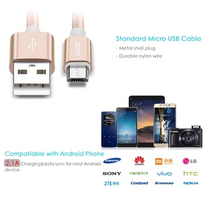 Câble USB à chargement rapide 2A Câble de charge micro USB avec synchronisation des données pour Mirco USB/Type-C/pour <span class=keywords><strong>iPhone</strong></span> - Product Image 5