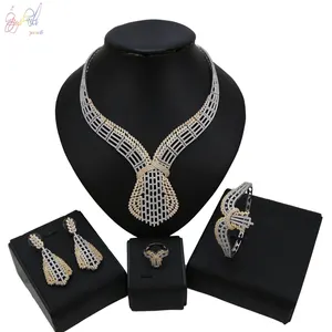 Fashion American Diamond Necklace Set Zirconia Wedding Jewelry Set Xuping Jewelry Free Shipping