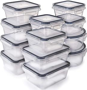 Conteneur en plastique hermétique sans BPA, multi-taille pour le stockage des aliments au frais,/12 unités - Product Image 2
