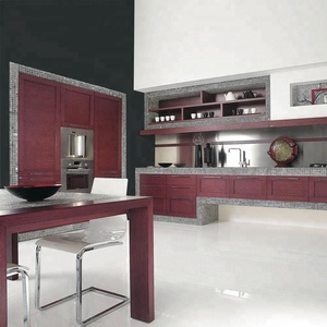 Rosso <span class=keywords><strong>e</strong></span> Nero In Legno Massello Shaker <span class=keywords><strong>Cucina</strong></span> Armadio Mobili dalla Fabbrica - Product Image 4